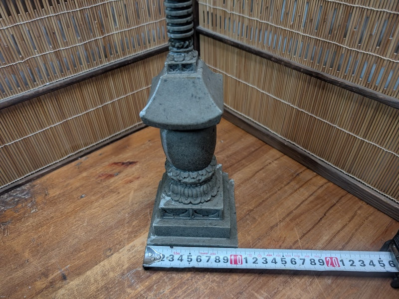 Rare Kasuga Stone Lantern Japanese Granite Garden Decor Signed