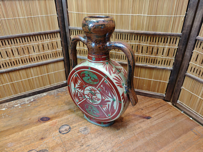 Rare Signed Okinawa Pottery Vase Handmade Ryukyu Ceramic Art Japan Vintage