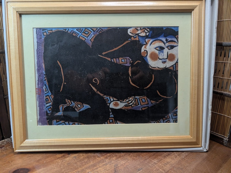 Shikō Munakata “Shells” 1960s Woodblock Print 1945 Shokeishō Series Japan Auction