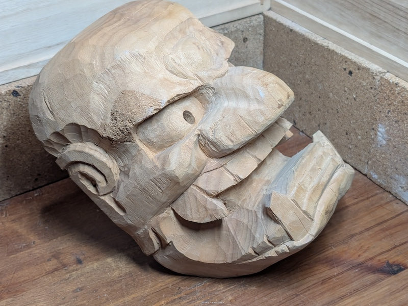 Japanese Hannya Mask Hand Carved Wood Signed 2001 Noh Demon Mask