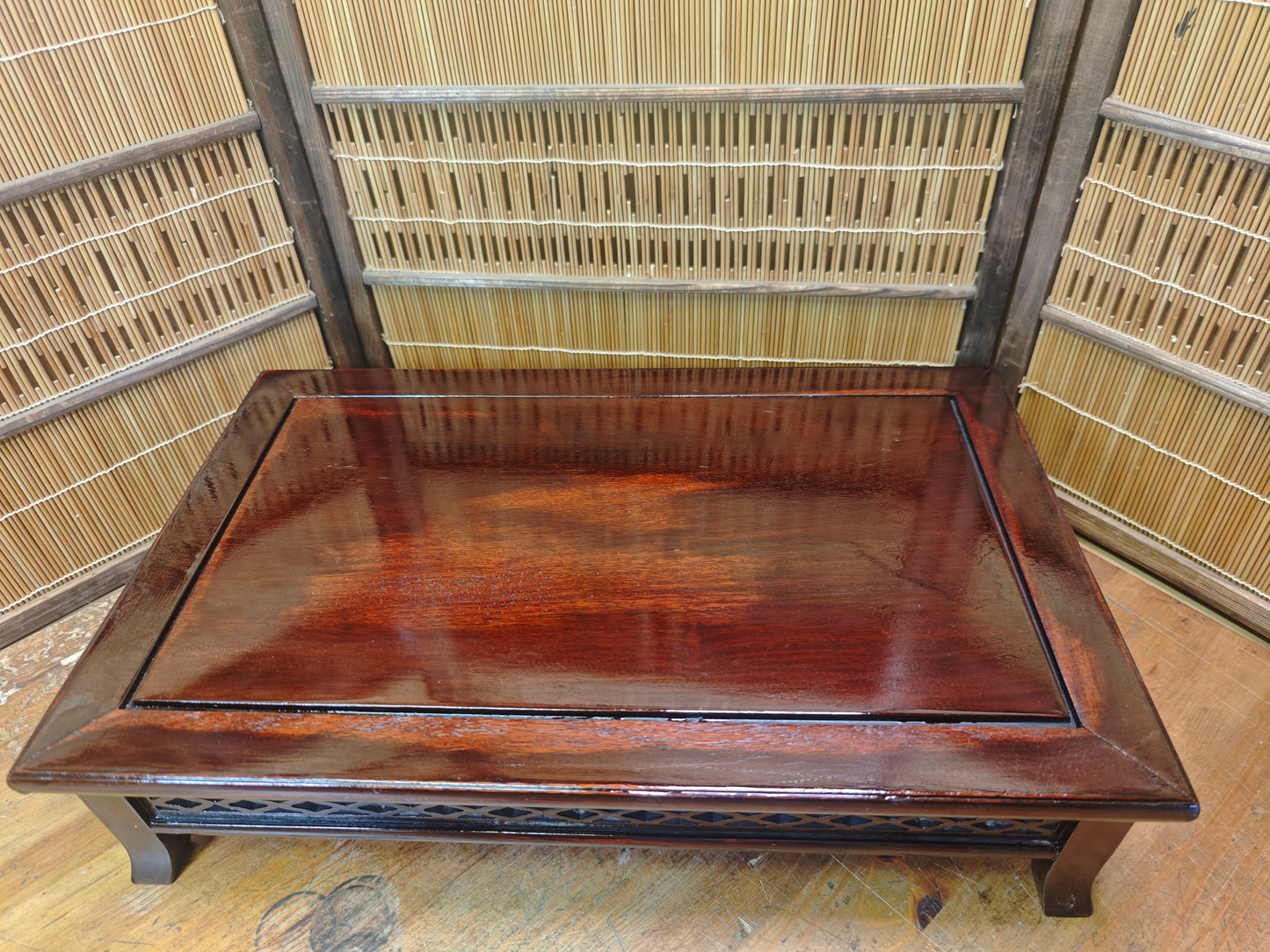 Taisho Era Japanese Bonsai Kadai Signed Artist Wood Display Table Rare