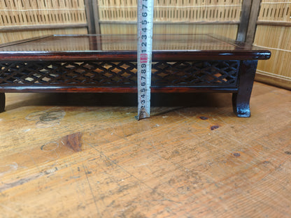 Taisho Era Japanese Bonsai Kadai Signed Artist Wood Display Table Rare