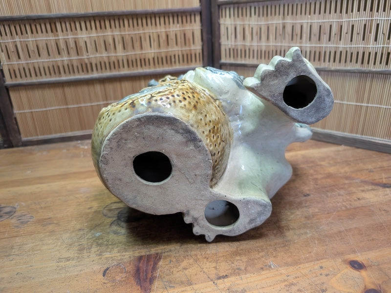 Vintage Okinawa Shisa Guardian Lion Giant Ceramic Statue Japan Art