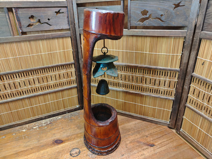 Unique Japanese Nambu Wind Bell 1950s Rebuilt Bamboo Art Signed Decor