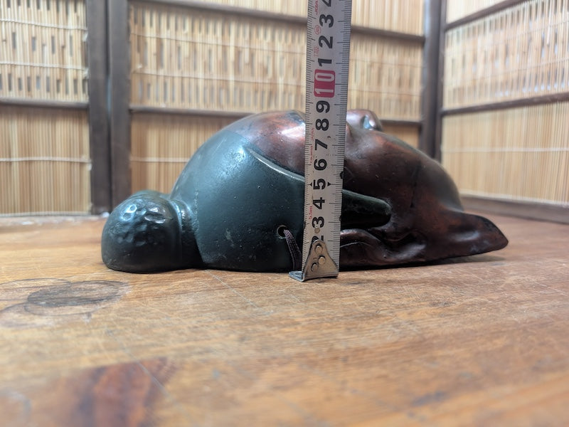 Vintage 1940s Japanese Buddha Head Wall Hanging Mixed Material Art