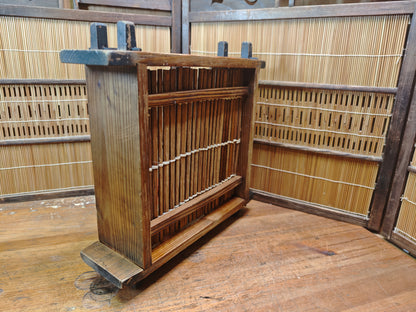 Vintage Japanese 1940s Wooden Shelf Rustic Display Storage Japan