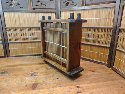 Vintage Japanese 1940s Wooden Shelf Rustic Display Storage Japan