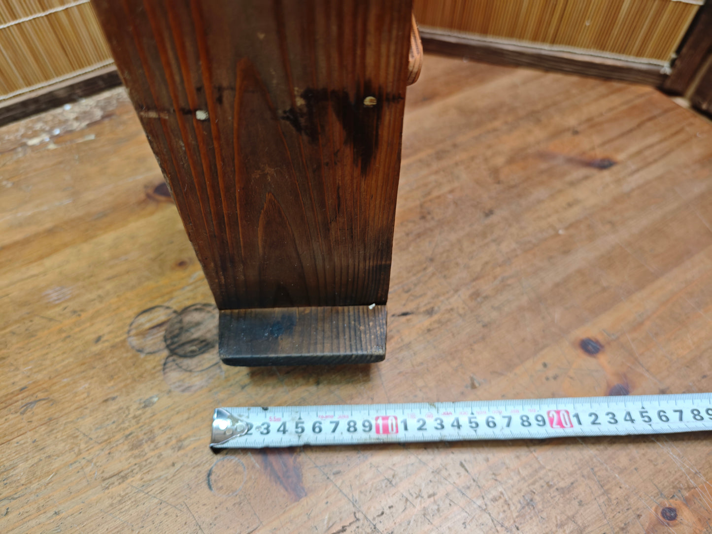 Vintage Japanese 1940s Wooden Shelf Rustic Display Storage Japan