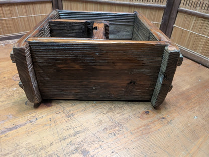 Vintage Japanese Wood Shelf Box Handmade Rustic Storage Display