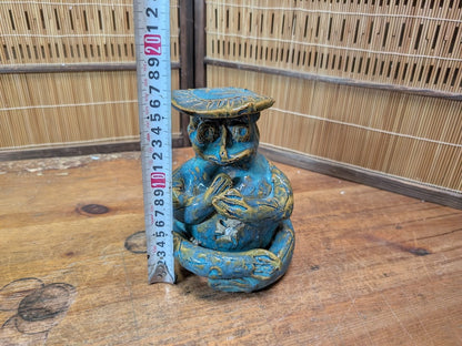 Vintage 1950s Japanese Big Kappa Figurine Folk Art Pottery Auction Japan