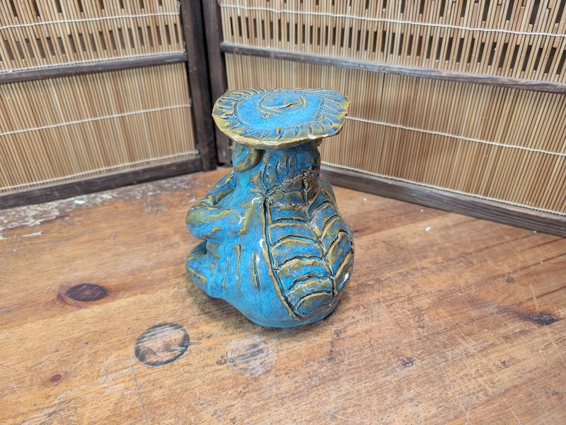 Vintage 1950s Japanese Big Kappa Figurine Folk Art Pottery Auction Japan