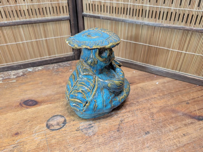 Vintage 1950s Japanese Big Kappa Figurine Folk Art Pottery Auction Japan