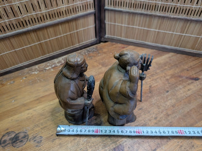 Vintage Japanese Takasago Couple Jō and Uba Good Fortune Symbol