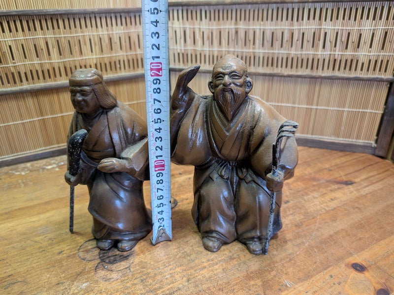 Vintage Japanese Takasago Couple Jō and Uba Good Fortune Symbol