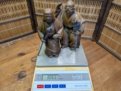Vintage Japanese Takasago Couple Jō and Uba Good Fortune Symbol