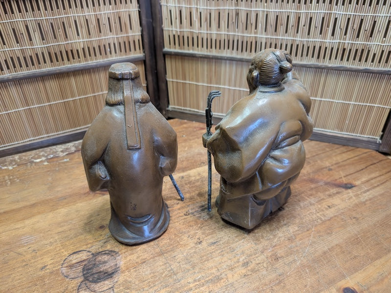 Vintage Japanese Takasago Couple Jō and Uba Good Fortune Symbol