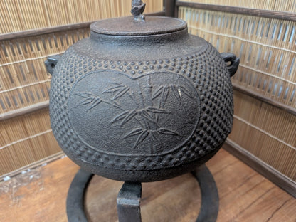 Japanese Nambu Iron Chagama Furo Tea Ceremony Set w Original Box