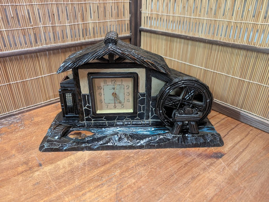 Vintage 1950s Japanese Wooden House Clock Tokyo Clocks Decor Japan