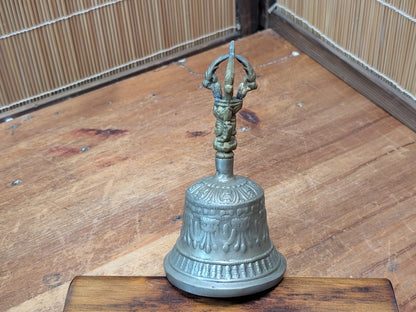 Vintage Tibetan Buddhist Ghanta Bell 1950s Bronze Dilbu Ritual Bell Japan