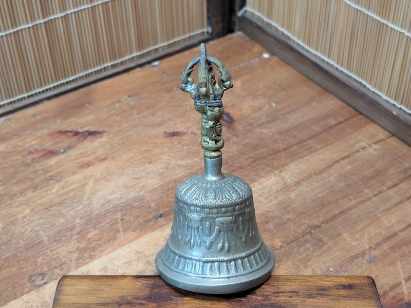 Vintage Tibetan Buddhist Ghanta Bell 1950s Bronze Dilbu Ritual Bell Japan