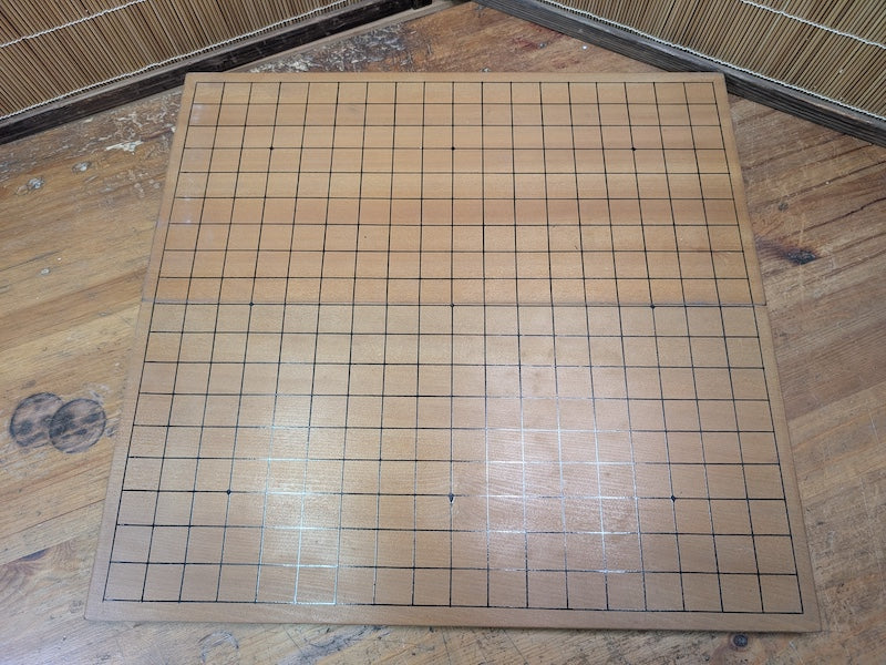Vintage Japanese Go Board 1960s Folding Goban Hand Engraved