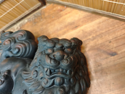 Vintage Okinawa Shisa Guardian Lion 1960s Giant Japanese Folk Art Statue