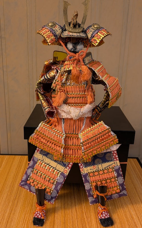 Vintage 1960s Samurai Doll – 60cm Tall | Japanese Yoroi 鎧 Warrior doll