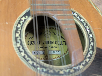 1965 Suzuki Mandolin M-203 Japan Vintage String Instrument Signed Rare