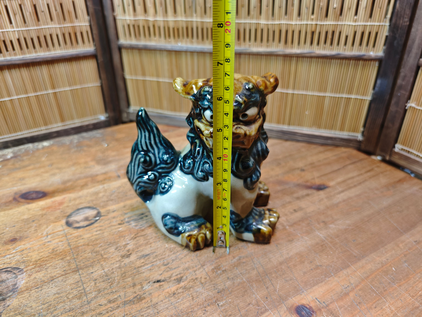 Vintage Female Okinawan Shisa Lion Guardian Statue Ceramic Japan Auction