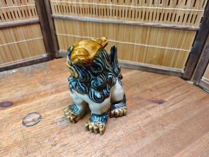 Vintage Female Okinawan Shisa Lion Guardian Statue Ceramic Japan Auction
