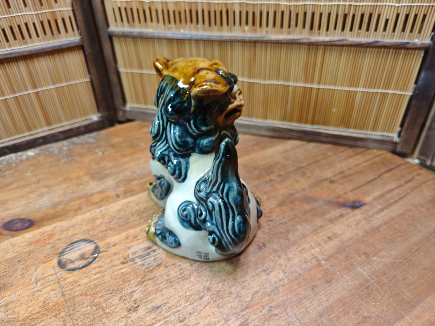 Vintage Female Okinawan Shisa Lion Guardian Statue Ceramic Japan Auction