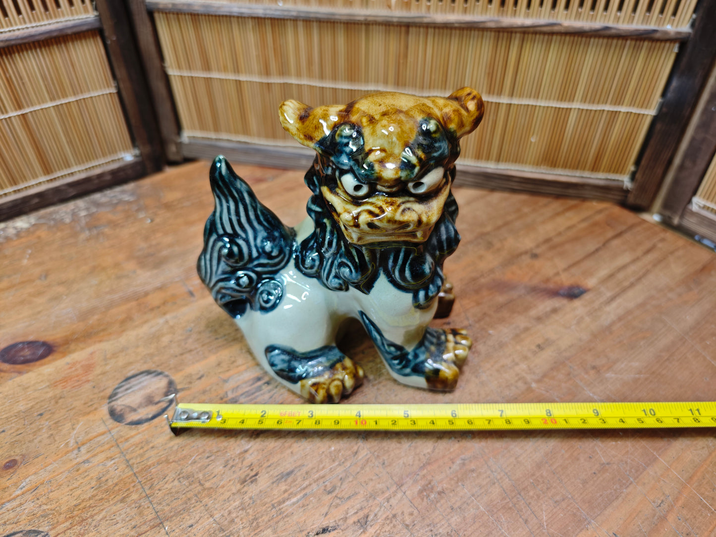 Vintage Female Okinawan Shisa Lion Guardian Statue Ceramic Japan Auction