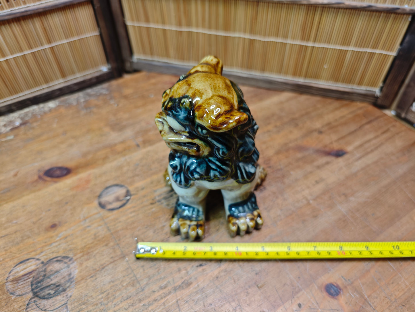 Vintage Female Okinawan Shisa Lion Guardian Statue Ceramic Japan Auction