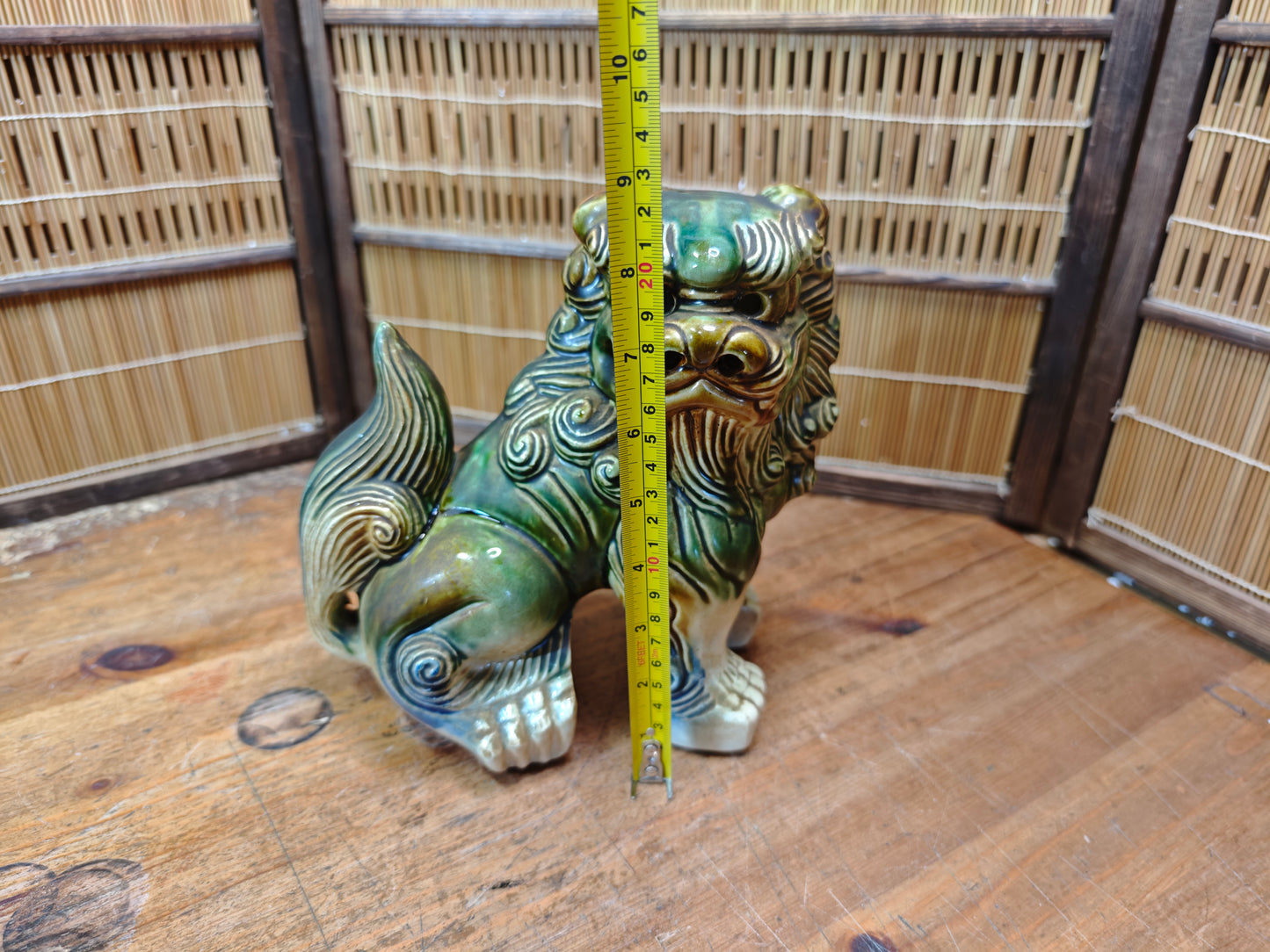 Vintage Female Okinawan Shisa Lion Guardian Statue Ceramic Auction JP