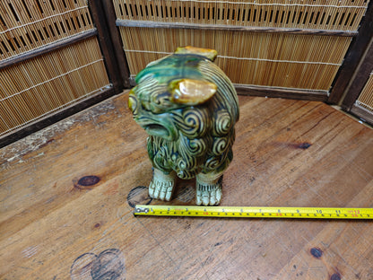 Vintage Female Okinawan Shisa Lion Guardian Statue Ceramic Auction JP