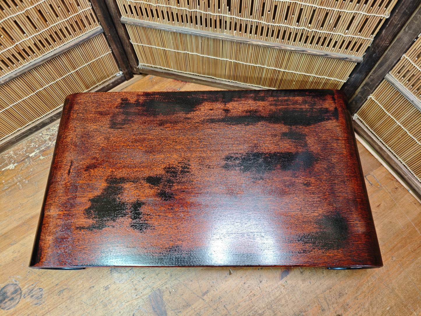 Vintage Japanese Bonsai Display Stand Signed Kadai Lacquered Table