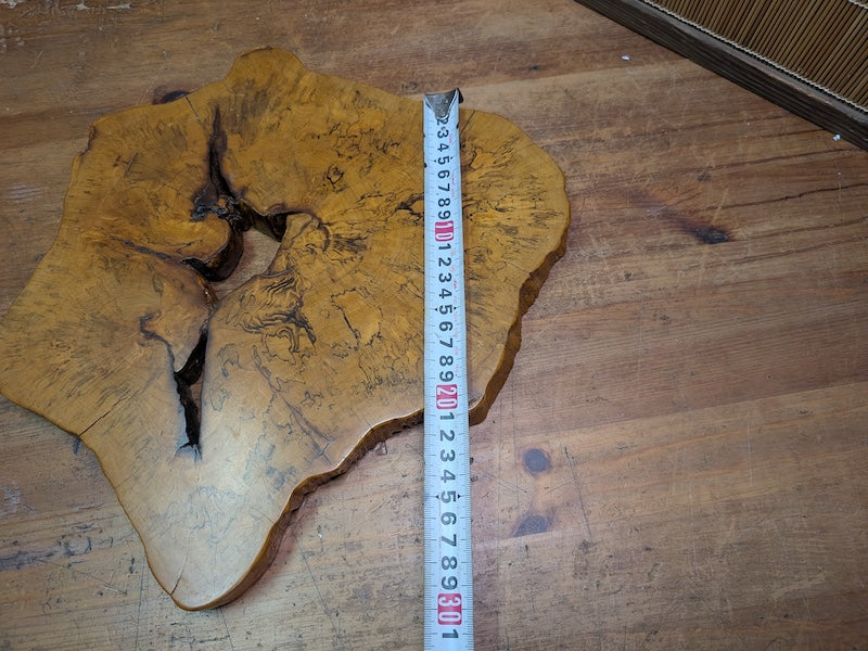Vintage Japanese Burl Wood Kadai Stand Natural Edge Display Base