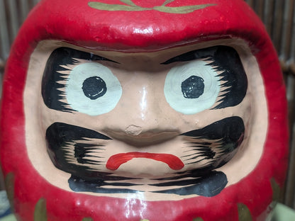Vintage Japanese Daruma Doll 1970s Roly Poly Zen Figurine