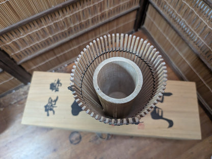 Japanese Kago Ikebana Bamboo Basket w Original Box Tea Ceremony Floral Art