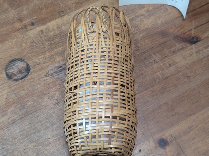 Japanese Bamboo Hana Kago Ikebana Basket with Box Vintage Art