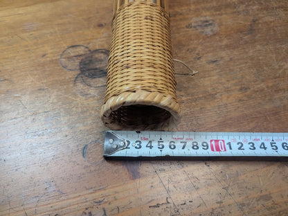 Rare Japanese Bamboo Ikebana Basket w Original Box Tea Ceremony Art