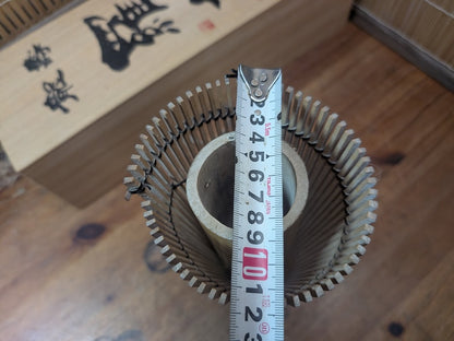 Japanese Kago Ikebana Bamboo Basket w Original Box Tea Ceremony Floral Art