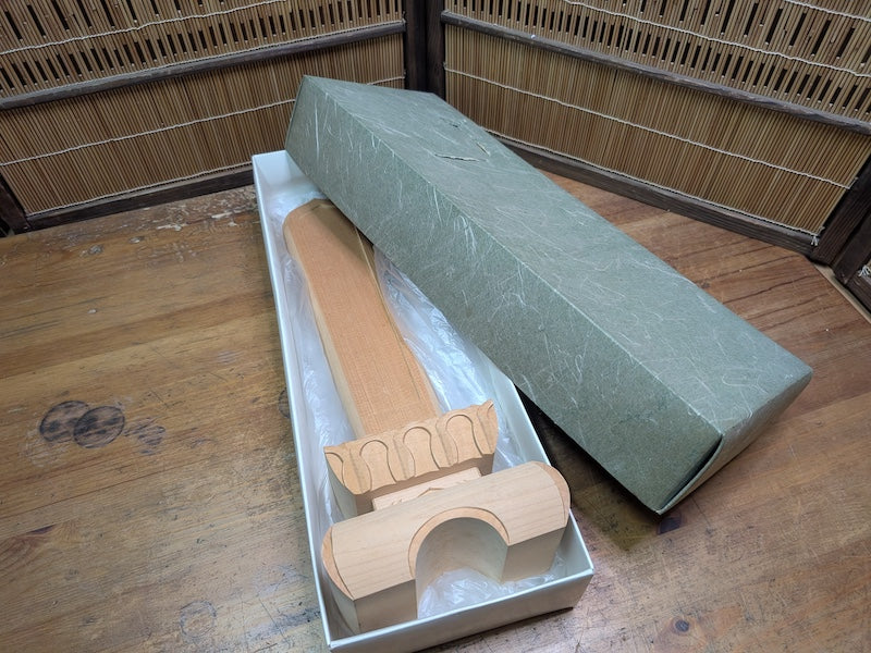Vintage Japanese Ihai Memorial Tablet Unused Wood Spirit w/ Box