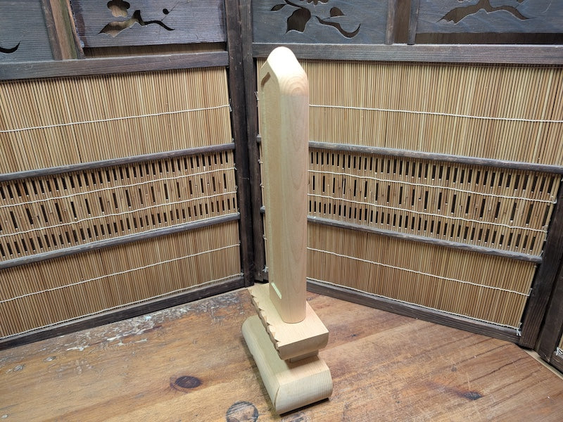 Vintage Japanese Ihai Memorial Tablet Unused Wood Spirit w/ Box