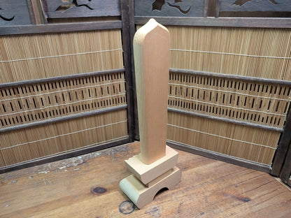 Vintage Japanese Ihai Memorial Tablet Unused Wood Spirit w/ Box