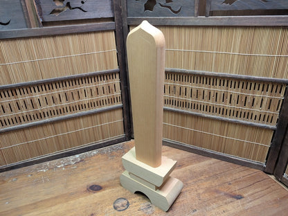 Vintage Japanese Ihai Memorial Tablet Unused Wood Spirit w/ Box