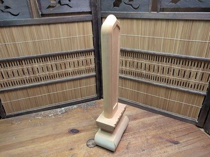 Vintage Japanese Ihai Memorial Tablet Unused Wood Spirit w/ Box
