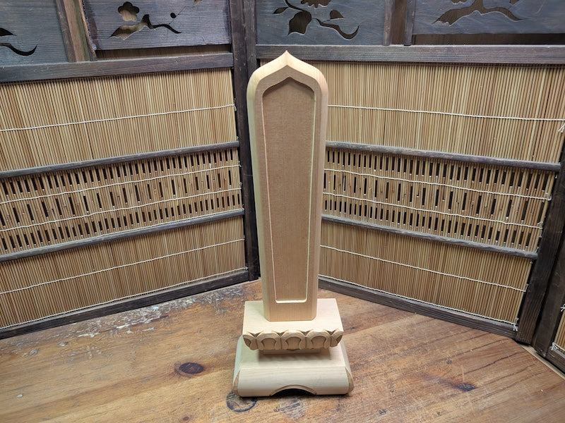 Vintage Japanese Ihai Memorial Tablet Unused Wood Spirit w/ Box