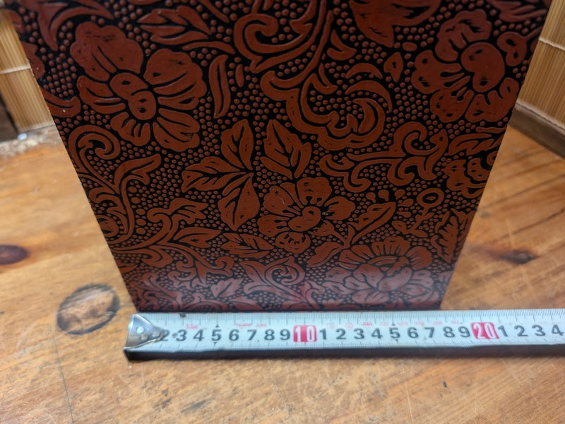 Vintage Japanese Ko Bako Box 1970s Yuzen Washi Accessory Drawer Case