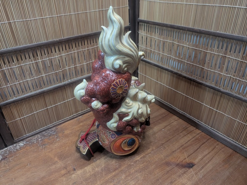 Authentic Japanese Vintage Kutani Ware Shishi Guardian Lion Komainu